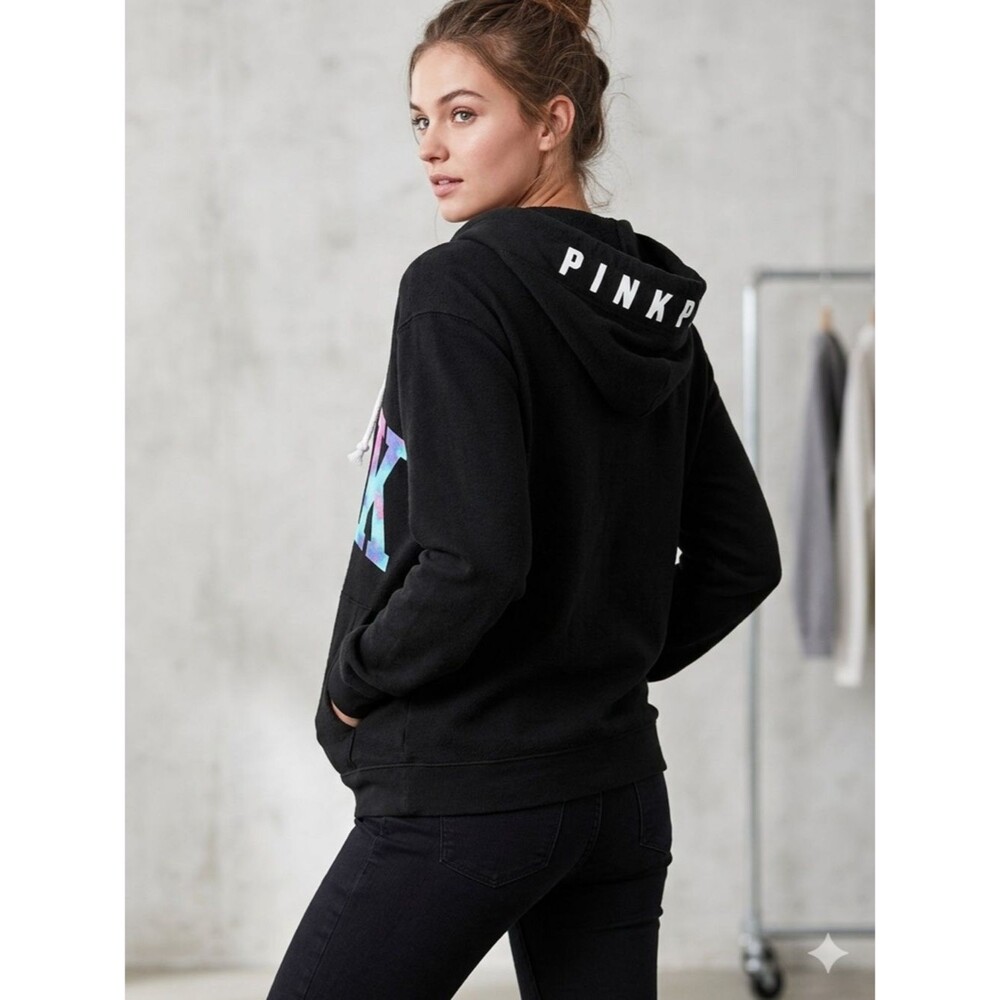 Black Logo Hoodie for Women